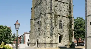 The lower level of Chichester Cathedral's Bell Tower