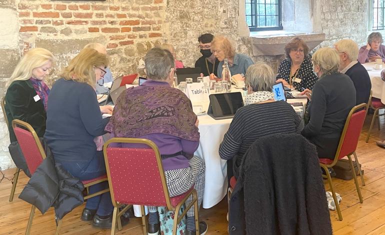 Hometech volunteer assisting 