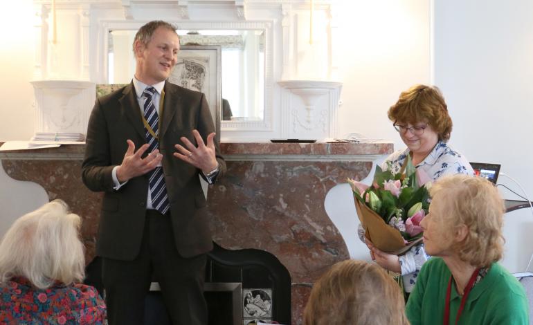 Carolyn receives flowers