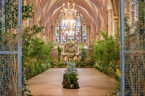 Festival of flowers 2024 arrangement within the Lady Chapel