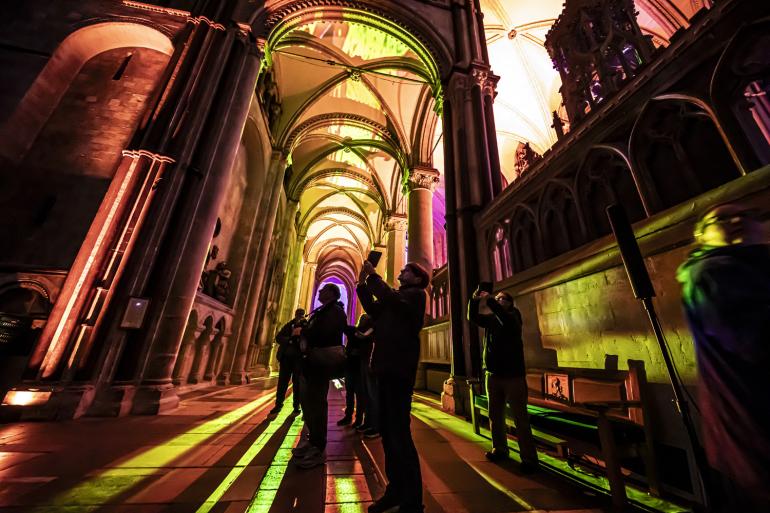 Luxmuralis at Gloucester Cathedral 2